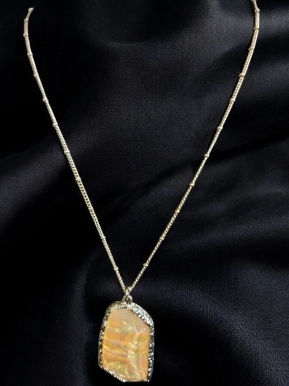 Vintage Avon Goldtone Chunky Yellow Gemstone Statement Necklace